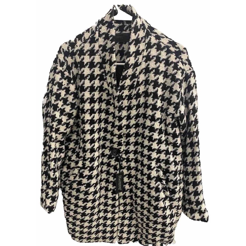 Blank NYC Coat Black And White Mid Length Size Small